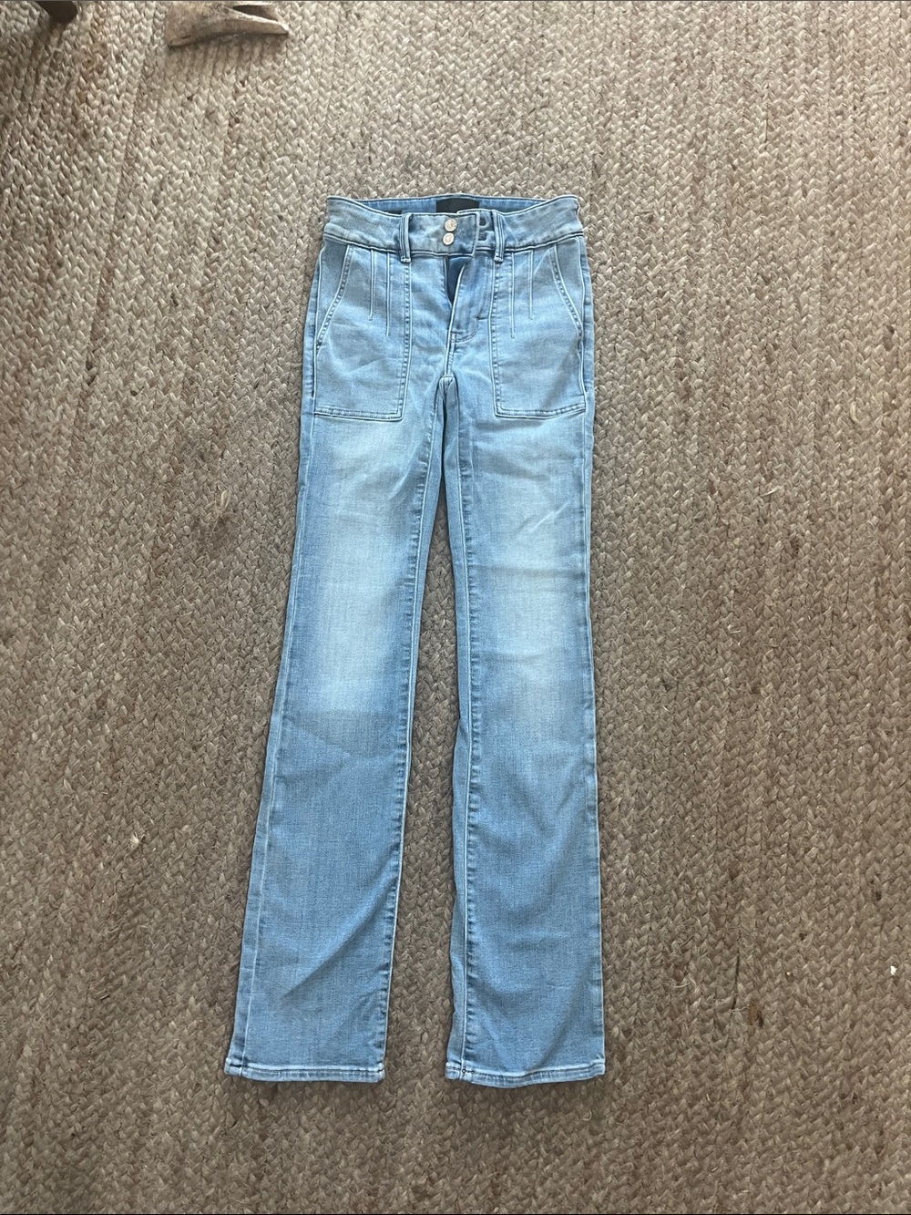 White House Black Market Light Blue Flare Jeans